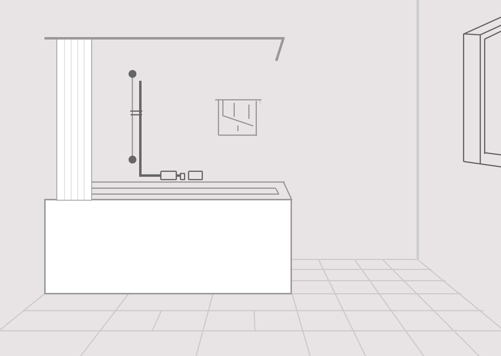 Skizze Badewanne